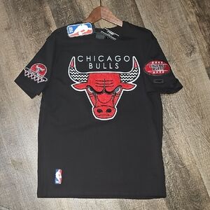 NBA Chicago Bulls Black and Red Men's Shirt